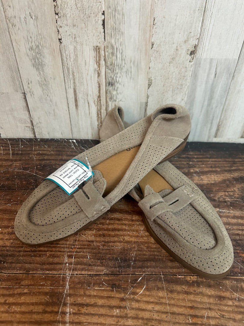 TAN LUCKY BRAND SUEDE LEATHER LOAFERS, SHOES A6