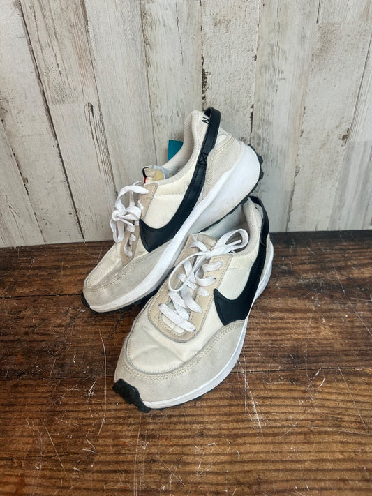 TAN/BLACK NIKE LOGO SNEAKERS, SHOES A6