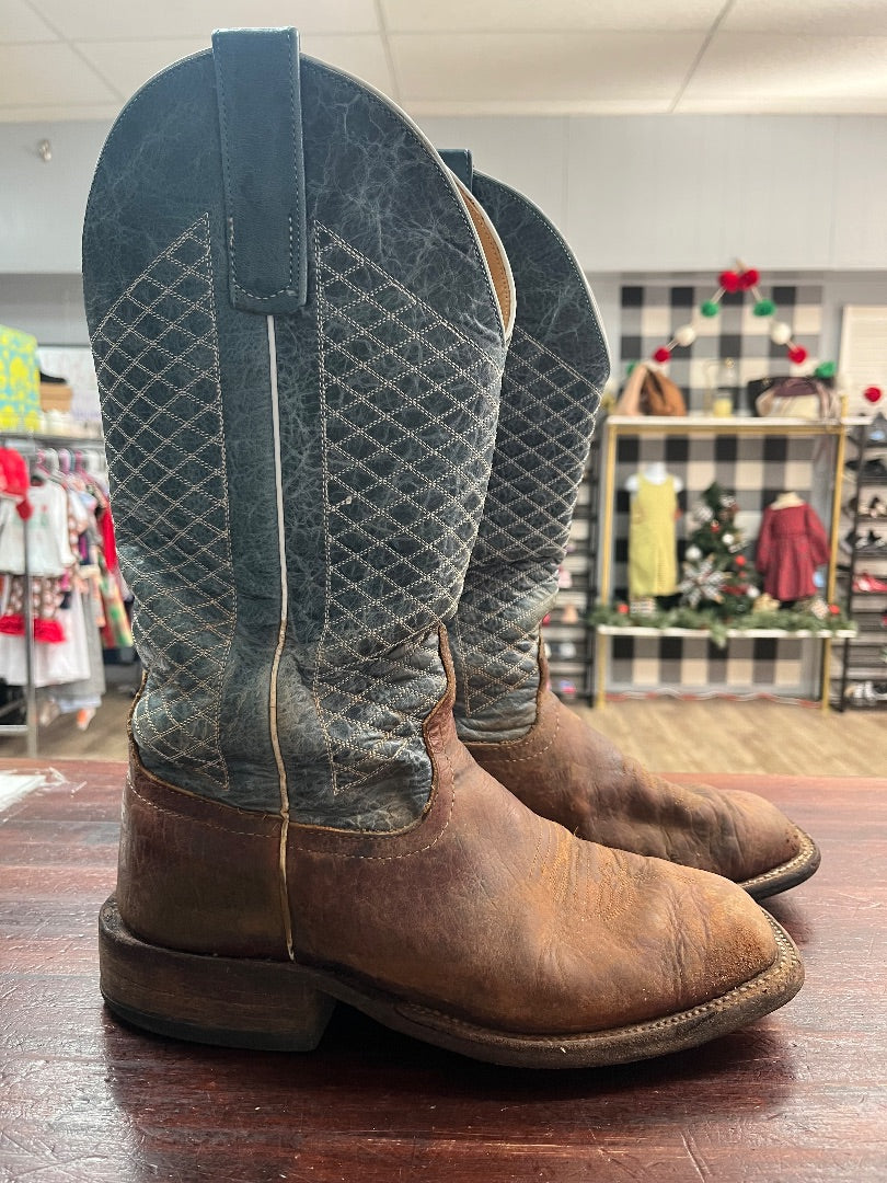 BROWN ANDERSON BEAN LEATHER COWBOY BOOTS, SHOES A7