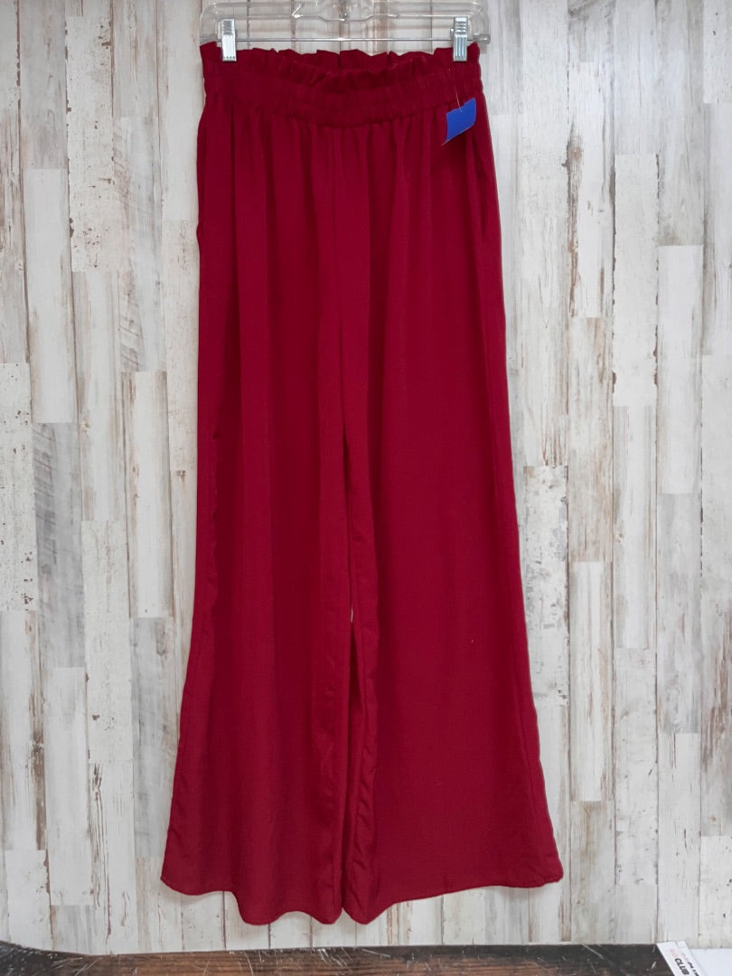 MAROON DREIMP WIDE LEG FLOWY PANTS, LADIES M