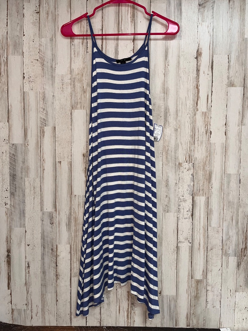WHITE/BLUE OFF 23RD STRIPE COTTON TANK DRESS, LADIES L