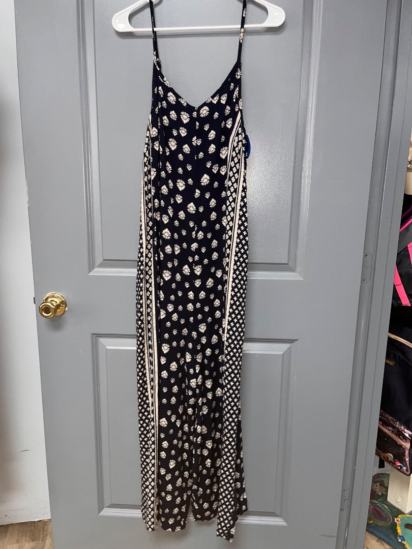 NAVY CATO FLOWER PRINT ROMPER, LADIES L