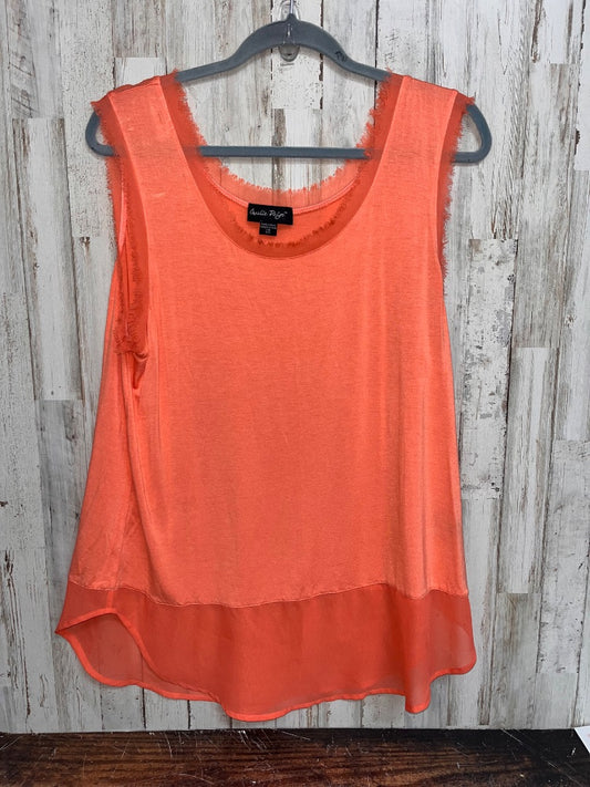 CORAL CHARLIE PAIGE FRAY EDGE TANK, LADIES L