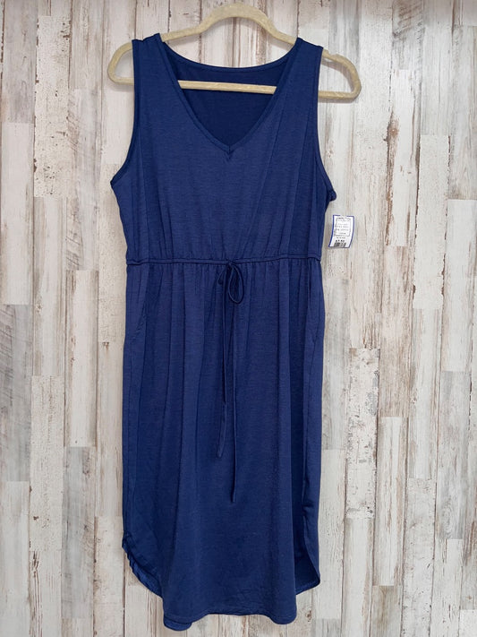 NAVY SHEIN COTTON V NECK CASUAL DRESS, LADIES XL