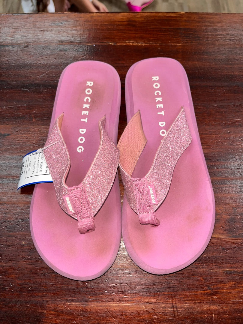 PURPLE ROCKET DOG GLITTER FLIP FLOPS, SHOES Y4