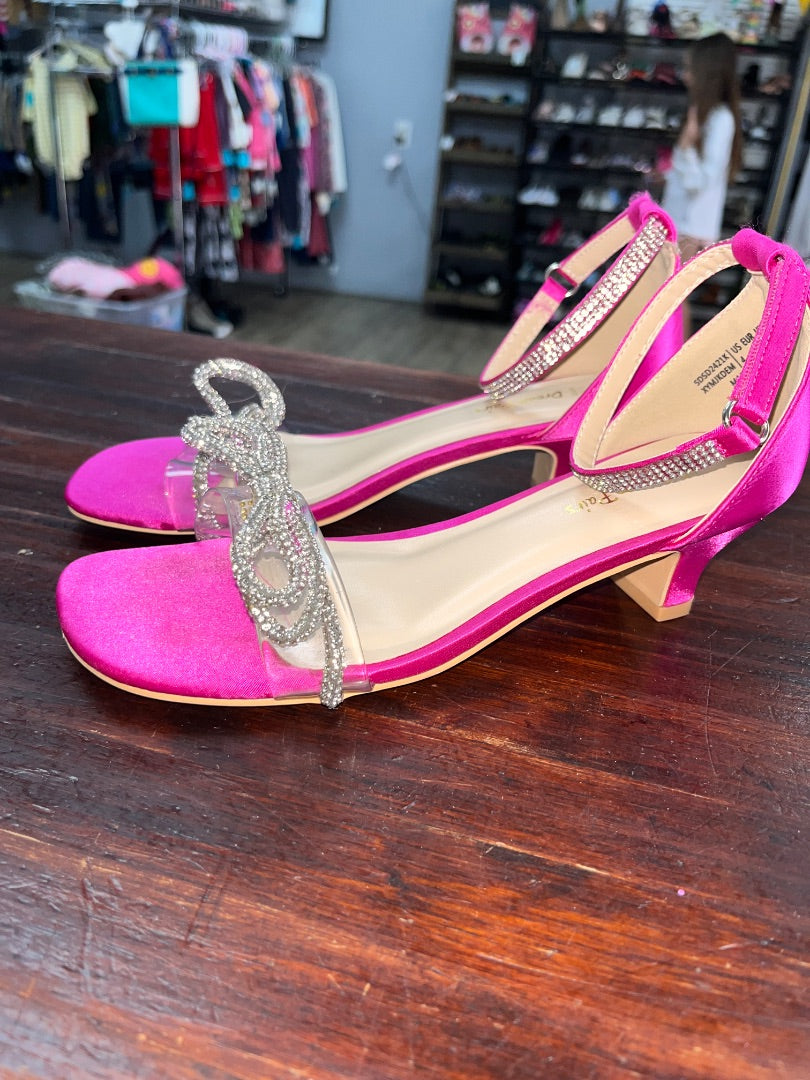 HOT PINK DREAM PAIRS BOW HEELS, SHOES Y4