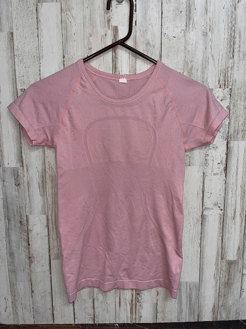 BLUSH PINK LULULEMON SZ 2 SWIFTLY TECH TEE, LADIES S