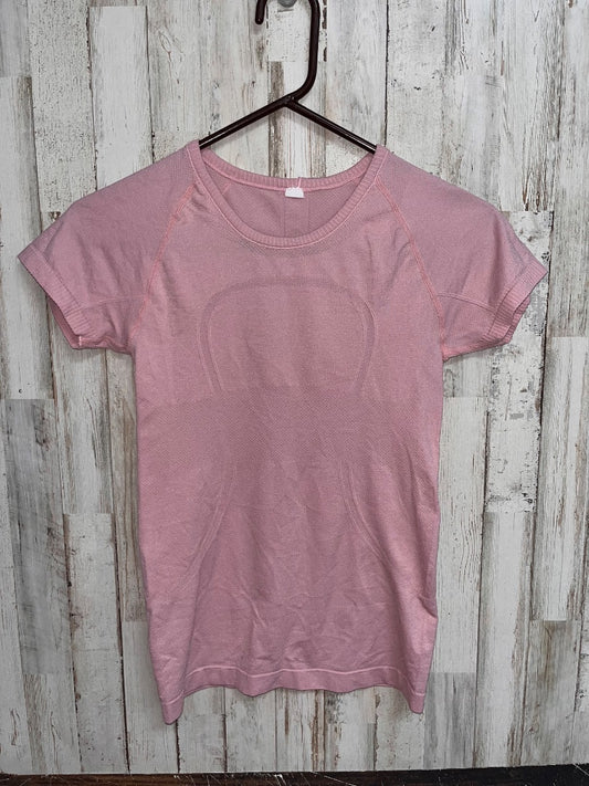 BLUSH PINK LULULEMON SZ 2 SWIFTLY TECH TEE, LADIES S