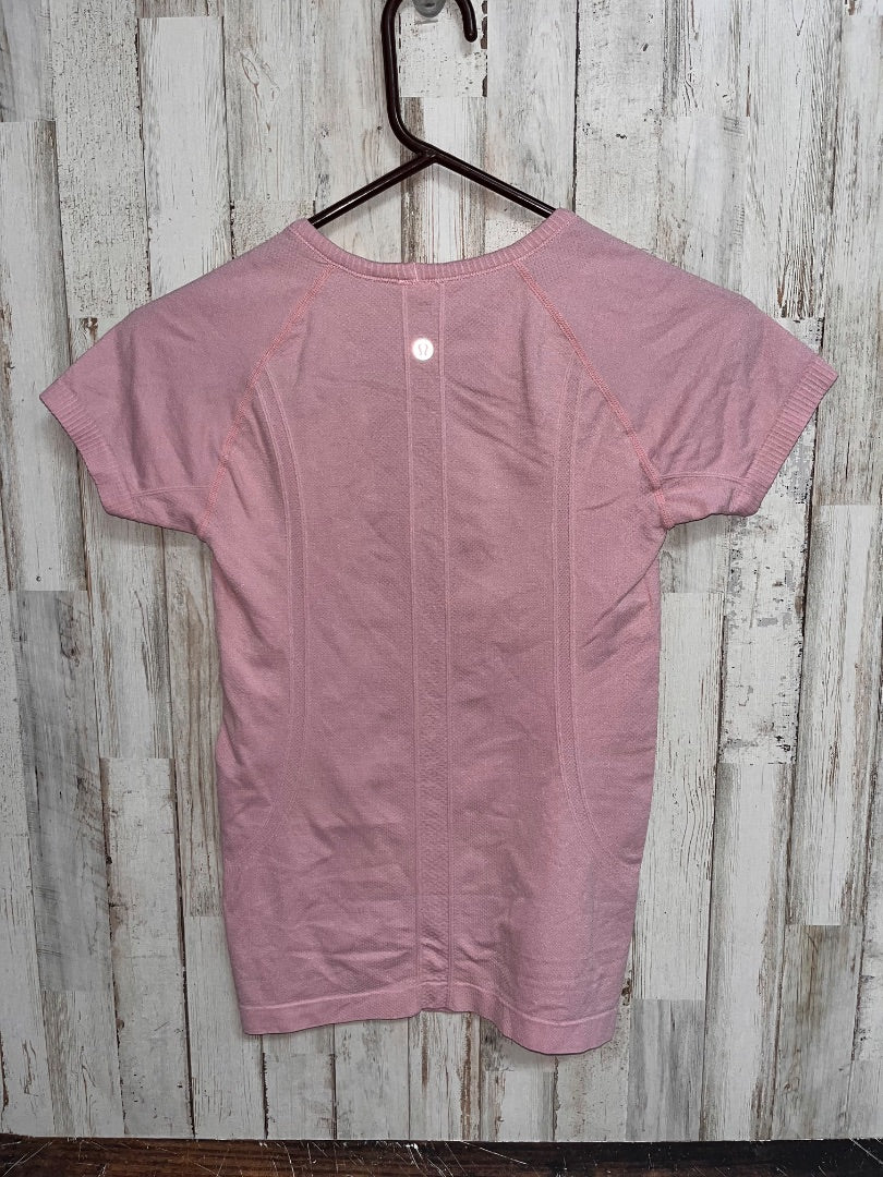 BLUSH PINK LULULEMON SZ 2 SWIFTLY TECH TEE, LADIES S