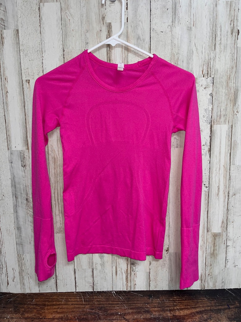 BRIGHT PINK LULULEMON SZ 2 SWIFTLY TECH LONG SLEEVE, LADIES S