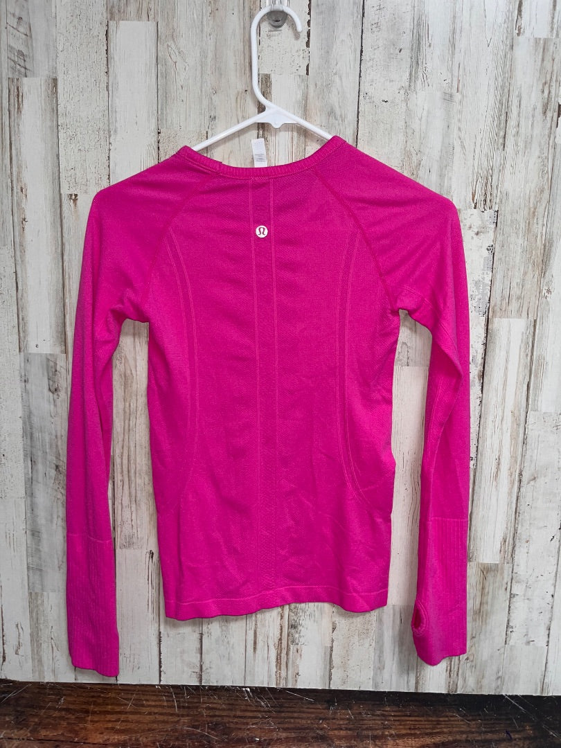 BRIGHT PINK LULULEMON SZ 2 SWIFTLY TECH LONG SLEEVE, LADIES S