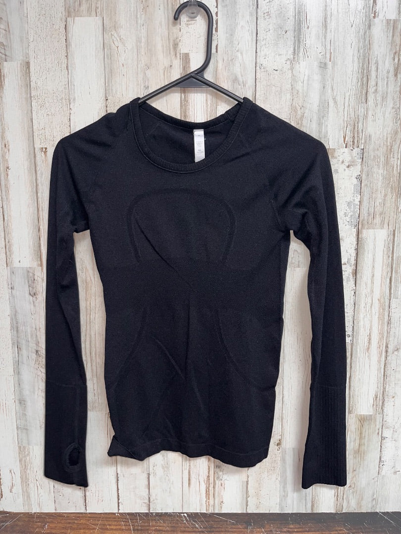 BLACK LULULEMON SZ 2 SWIFTLY TECH LONG SLEEVE, LADIES S