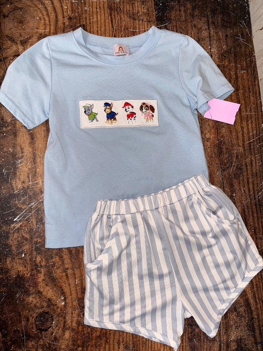LIGHT BLUE ABBY & EVIE PAW PATROL APPLIQUE 2PC, BOY 5