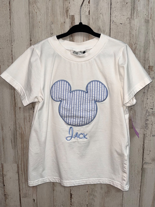 WHITE/BLUE DRESSIE JESSIE SMOCK JACK MICKEY APPLIQUE TEE, BOY 5