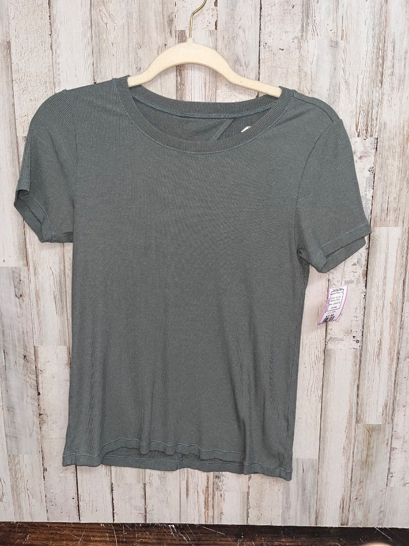 OLIVE AVIA RIBBED BACK KEYHOLE TEE, LADIES XS