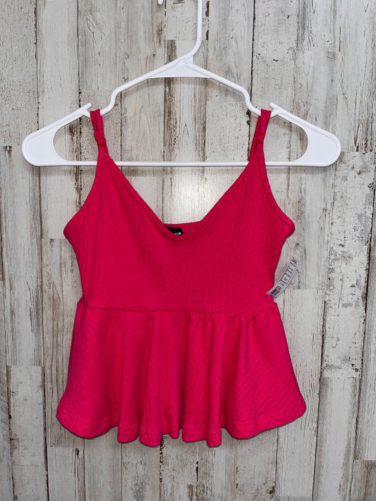 PINK SHEIN RIBBED TIER CROP TANK, LADIES S