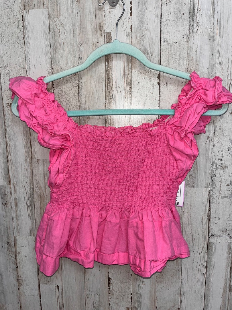 PINK SHEIN TIER SMOCK CROP, LADIES S