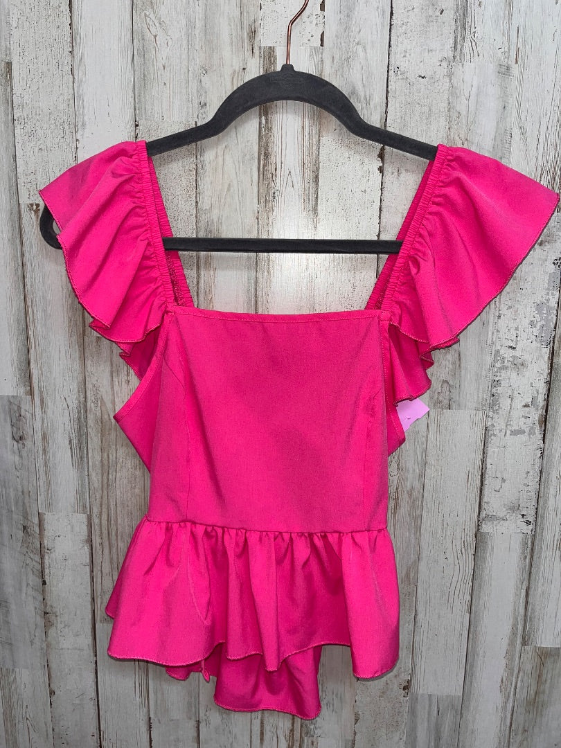 PINK DREIMP TIER BABY DOLL TIE CROP, LADIE XS