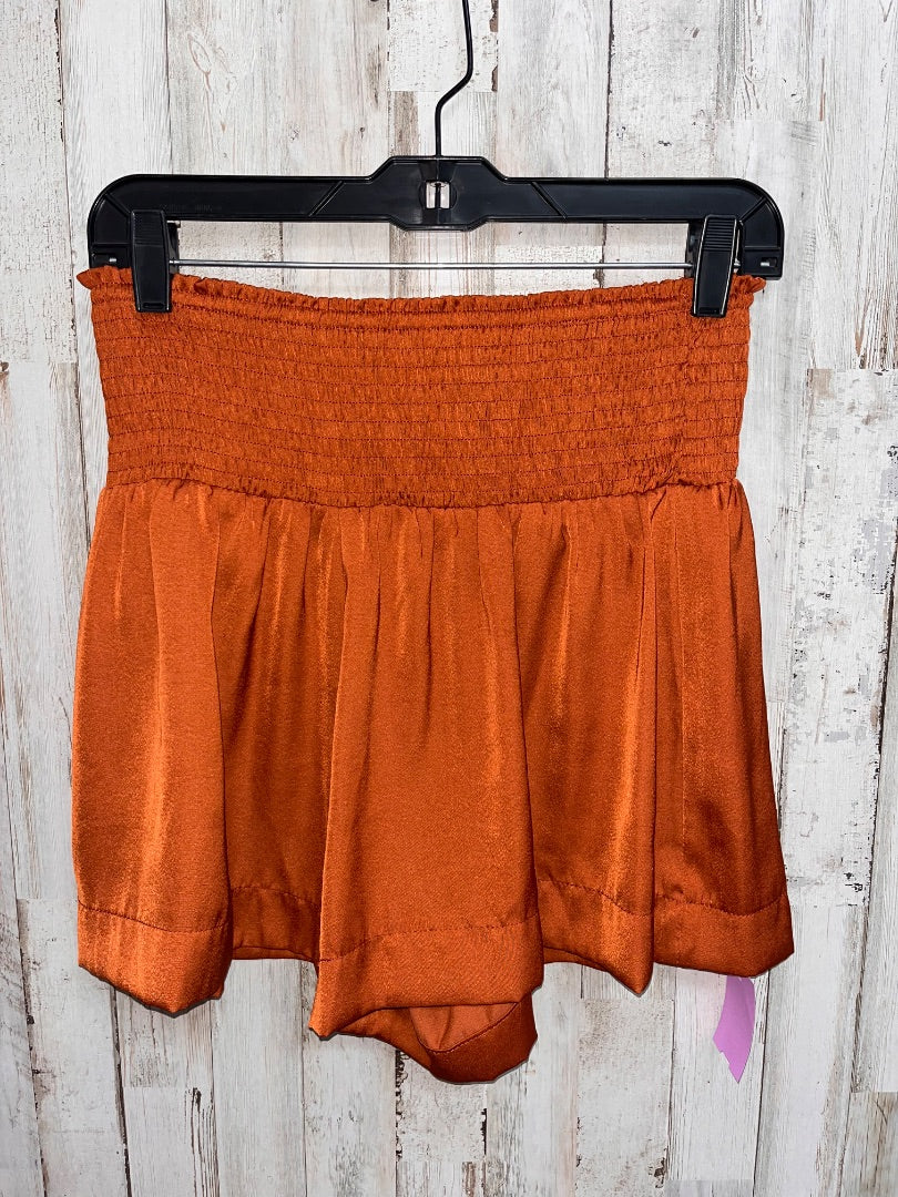 BROWN TCEC SMOCK SATIN SHORTS, LADIES S