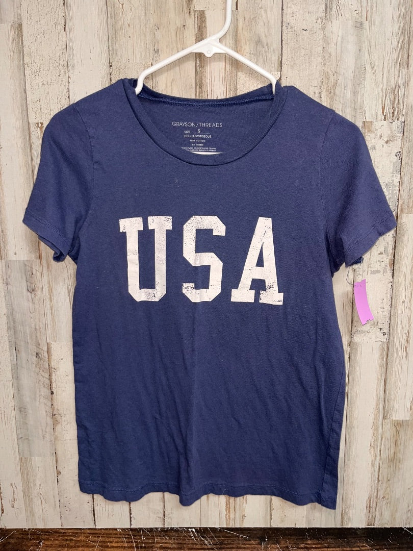 BLUE GRAYSON THREADS USA TEE, LADIES S