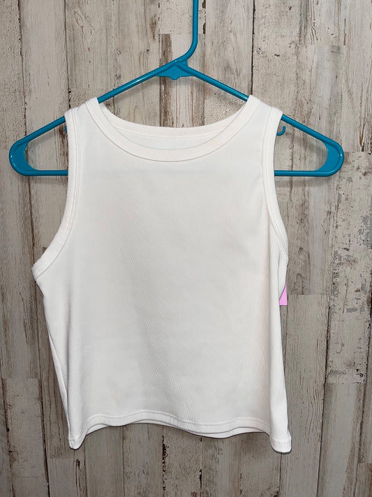 WHITE  RIBBED TANK, LADIES S
