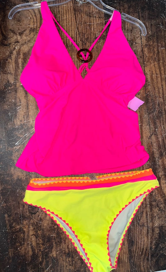 HOT PINK POPVIL 2PC TANKINI SWIM, LADIES L