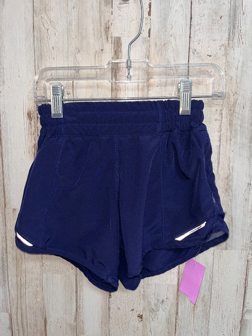 NAVY VARSITY DRY FIT SHORTS, GIRL 6/7