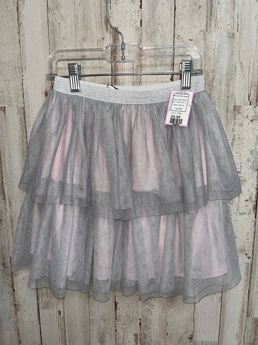 GREY/PINK PINK & VIOLET TIER CHIFFON SKIRT, GIRL 8