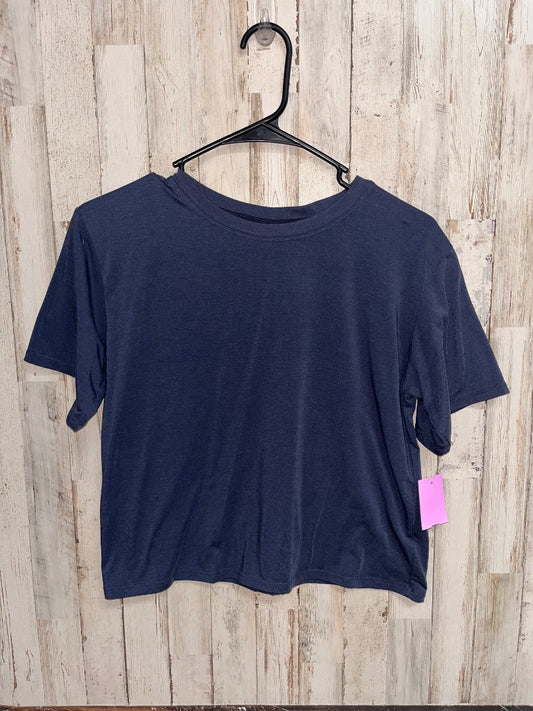 NAVY ALL IN MOTION SOFT LIGHTLY CROP TEE, GIRL 10/12