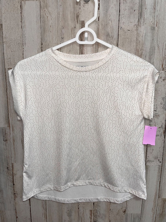WHITE MIA TEXTURE DOT TOP, GIRL 10/12