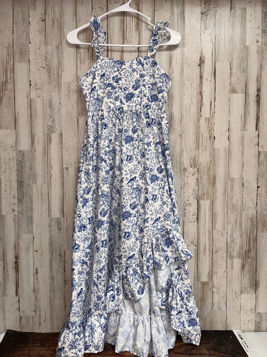 WHITE/BLUE SHEIN BIRD/BUTTERFLY MAXI, GIRL 11
