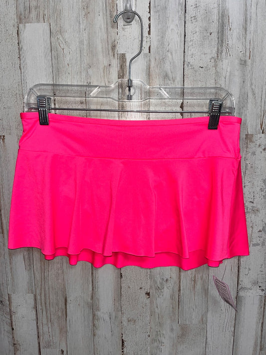 HOT PINK LANDS END SWIM SKORT, GIRL 10/12 PLUS