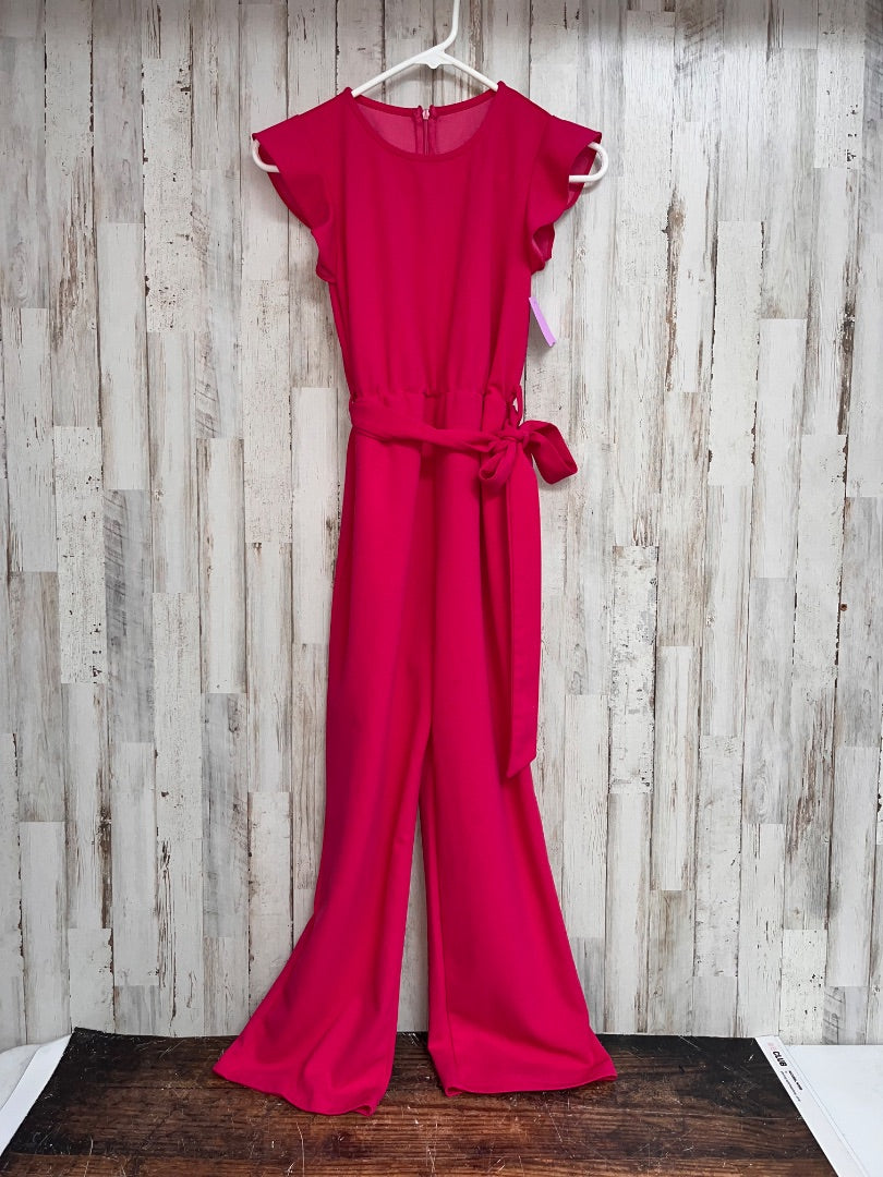 PINK SHEIN BELTED ROMPER, GIRL 12/14