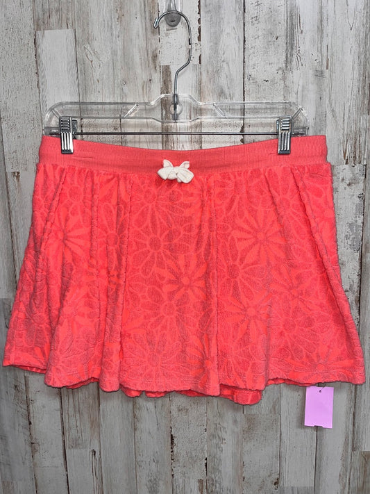CORAL OLD NAVY FLOWER TERRY CLOTH SKORT, GIRL 14/16