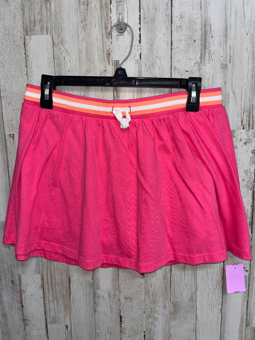 BRIGHT PINK OLD NAVY STRIPE WAIST COTTON SKORT, GIRL 14/16 PLUS