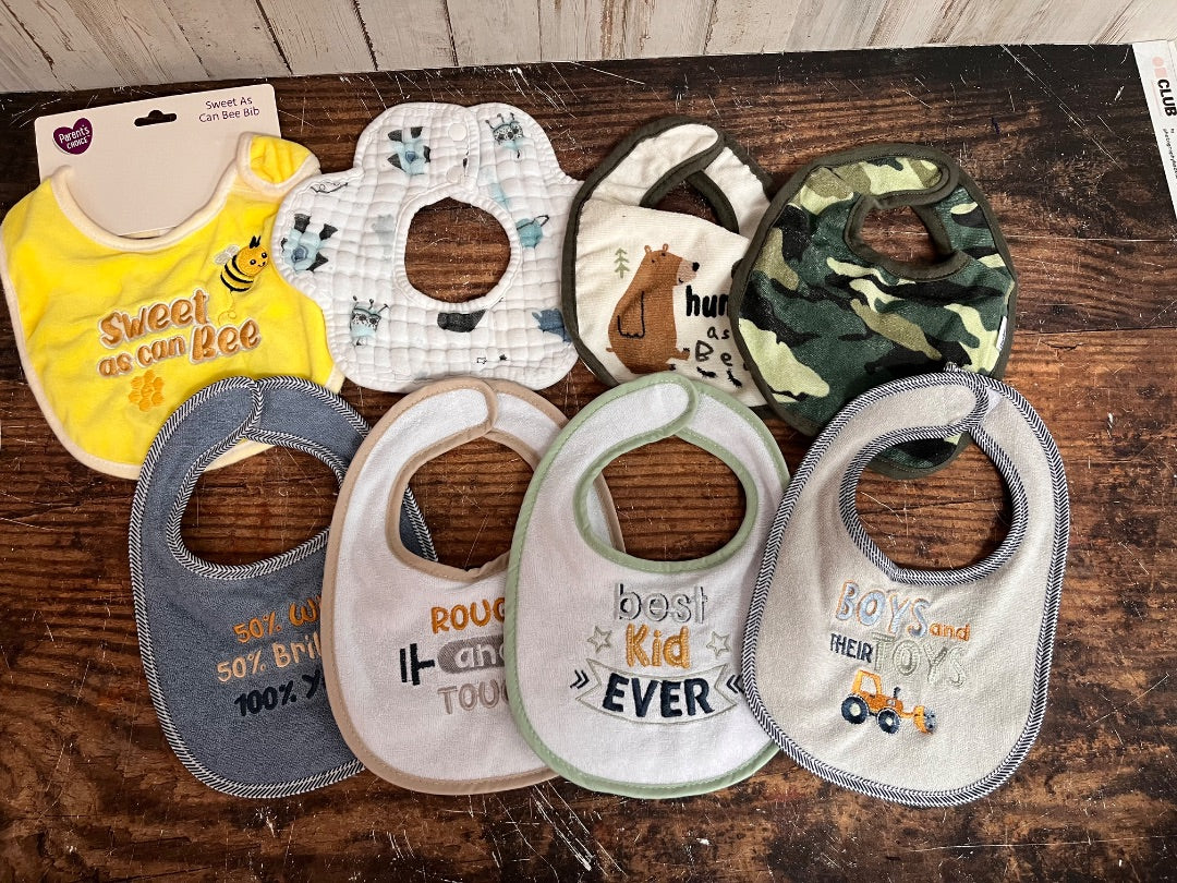MULTI MULTI 8PC BIB SET, BABY BOY