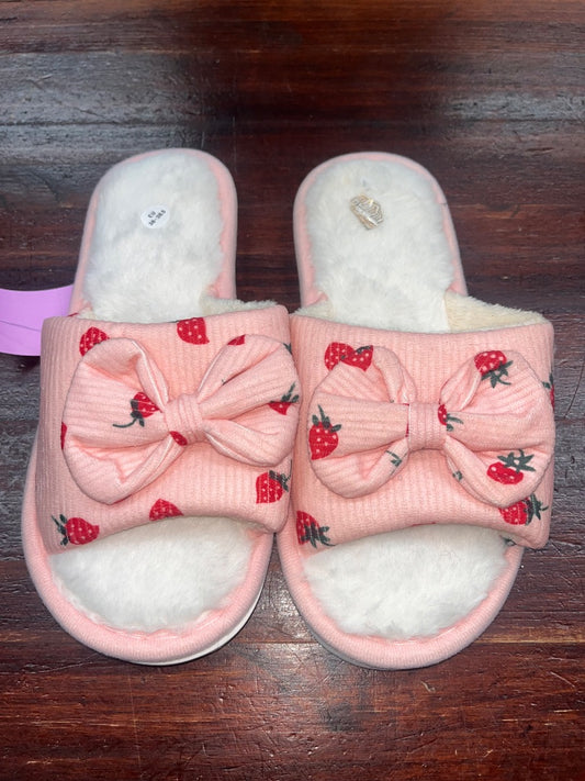 PINK  STRAWBERRY SLIPPERS, SHOES A7.5