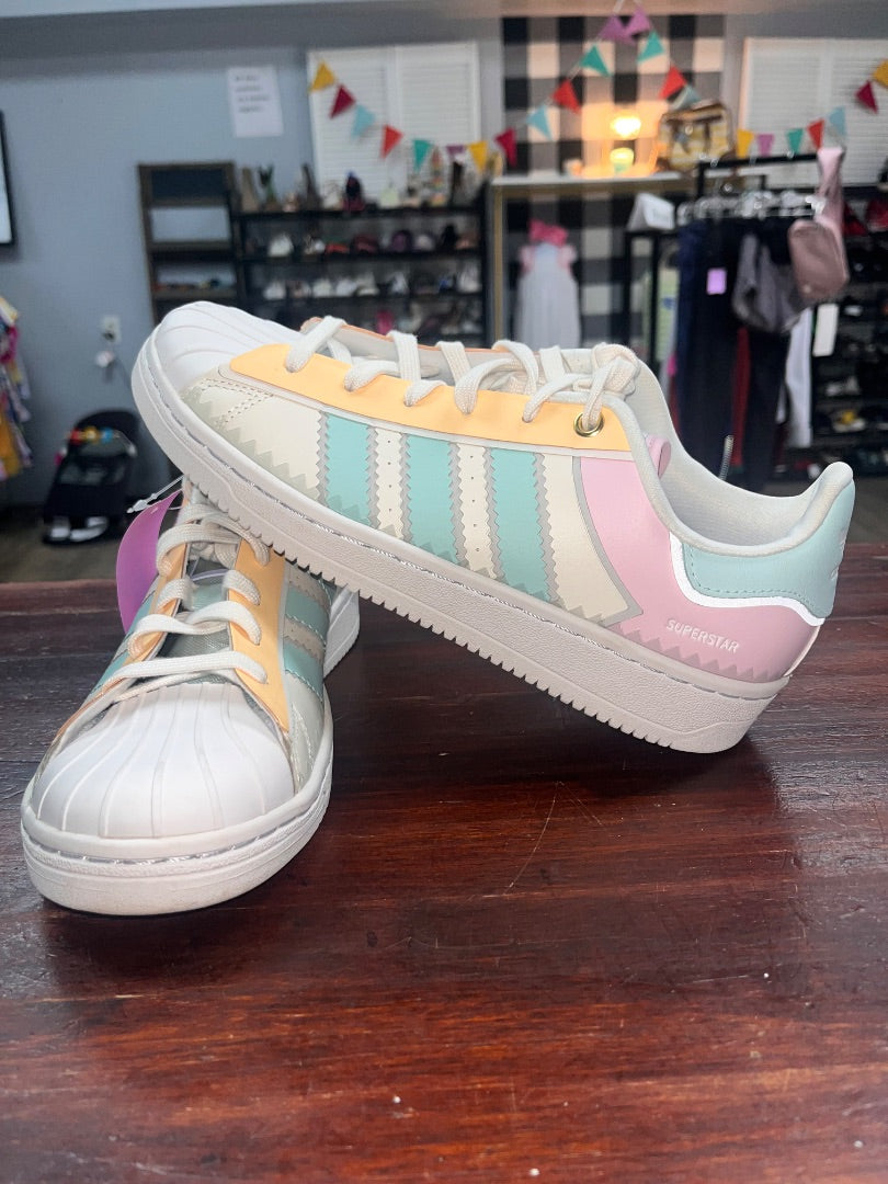 MULTI ADIDAS PASTEL SUPERSTAR PLATFORM SNEAKERS, SHOES A7.5