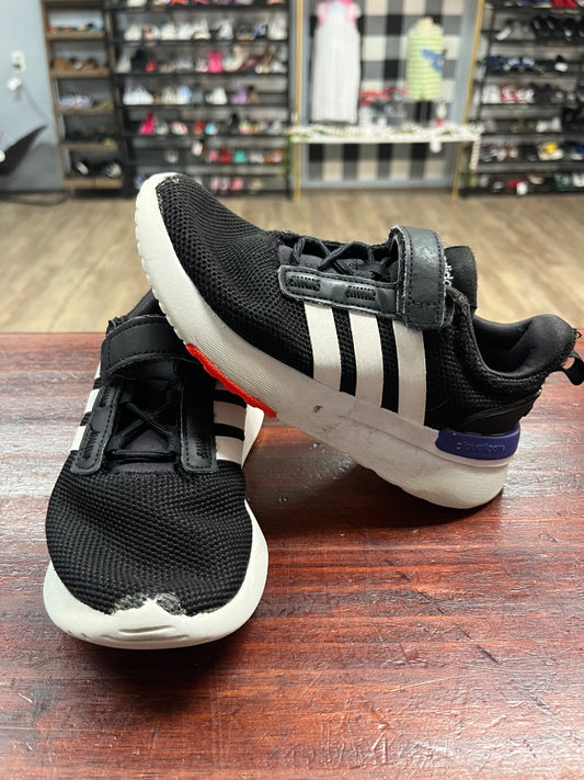 BLACK ADIDAS VELRO STRAP SNEAKERS, SHOES 13.5