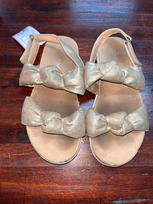 GOLD CAT & JACK SHIMMER KNOT SANDALS, SHOES Y1