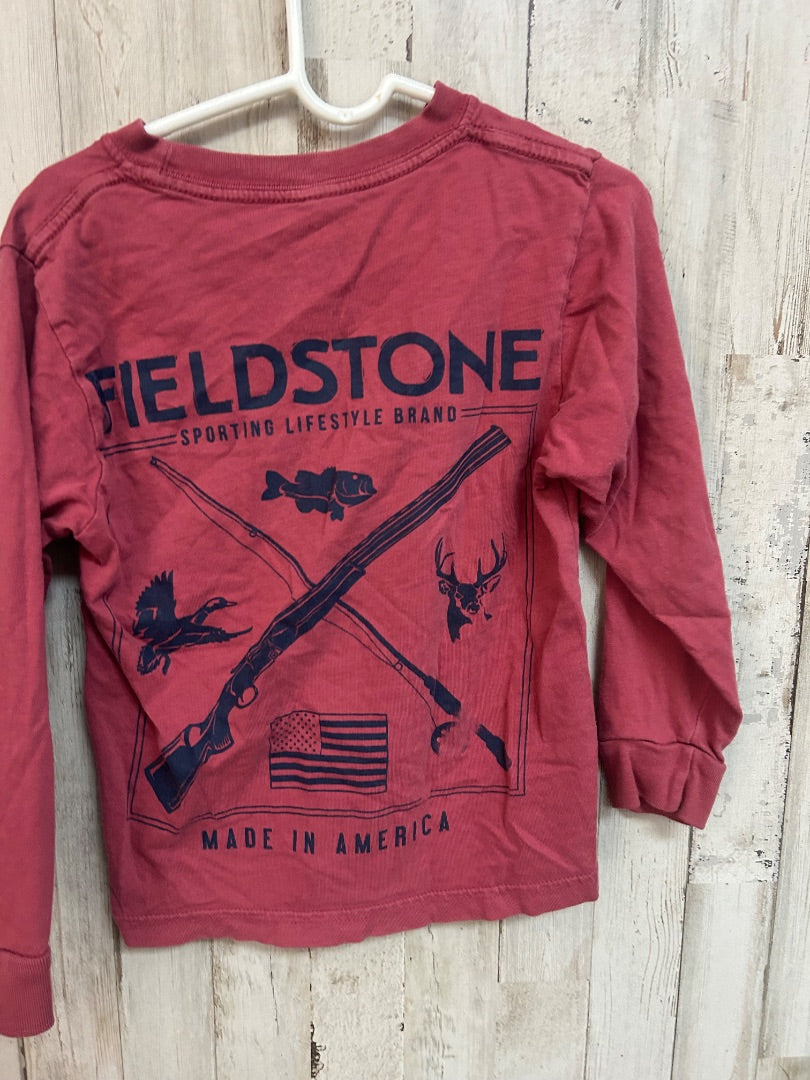 RED FIELDSTONE LIFESTYLE TEE, BOYS 4/5