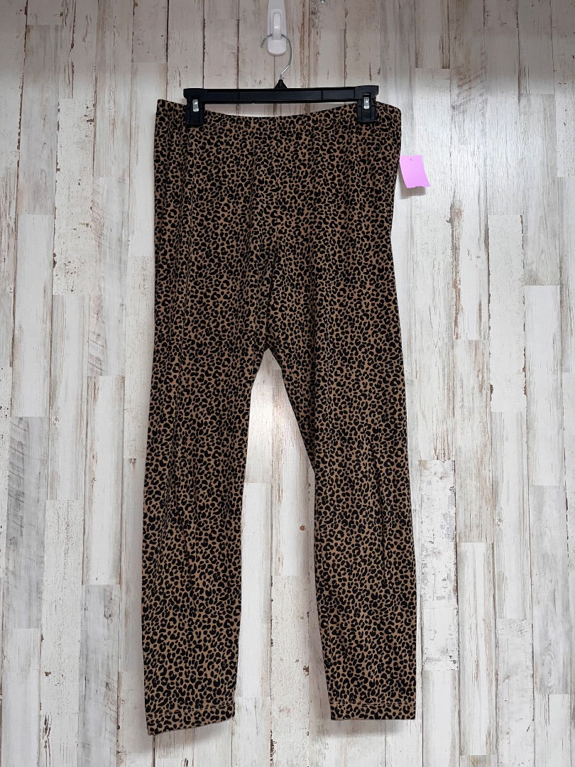 BROWN OLD NAVY Leopard COTTON LEGGINGS, LADIES XL