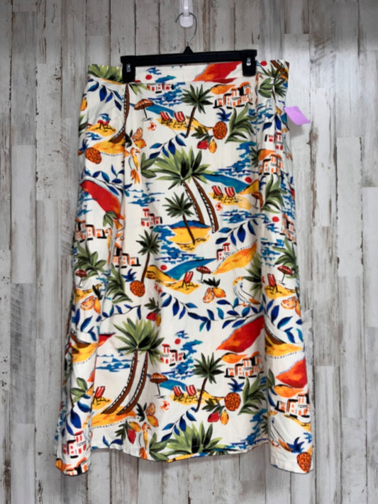 IVORY ST JOHN BAY ISLAND PRINT SKIRT, LADIES XL