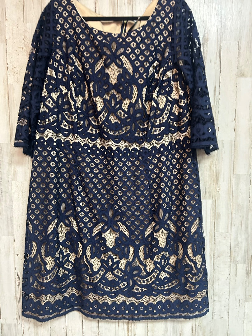 NAVY GABBY SKYE SZ20 LACE DRESS, LADIES 2X