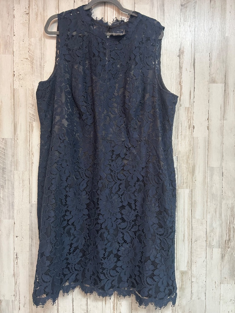 NAVY ELIZA J SZ20 LACE DRESS, LADIES 2X
