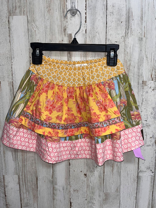 YELLOW/PINK MATILDA JANE FLORAL APRON SKIRT, GIRL 2T