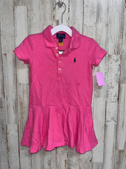 PINK RALPH LAUREN POLO TIER DRESS, GIRL 3T