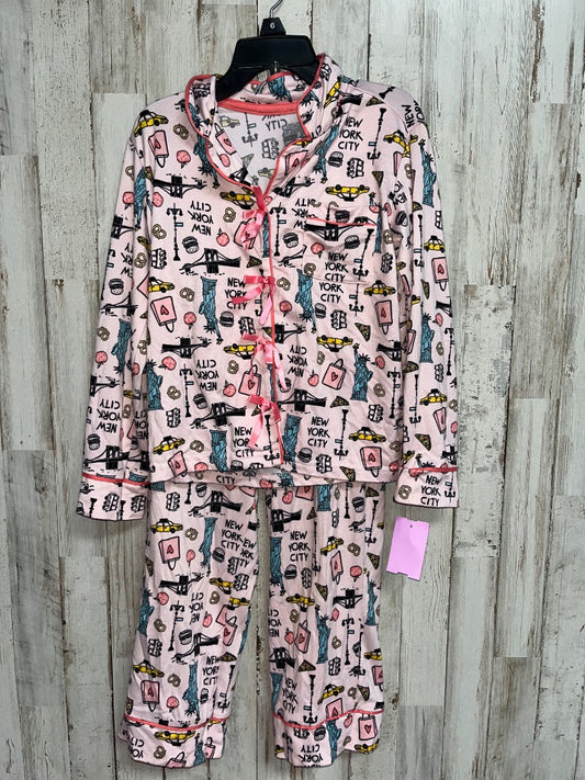 PINK CHOOSE HAPPY NEW YORK PJ SET, GIRL 4T