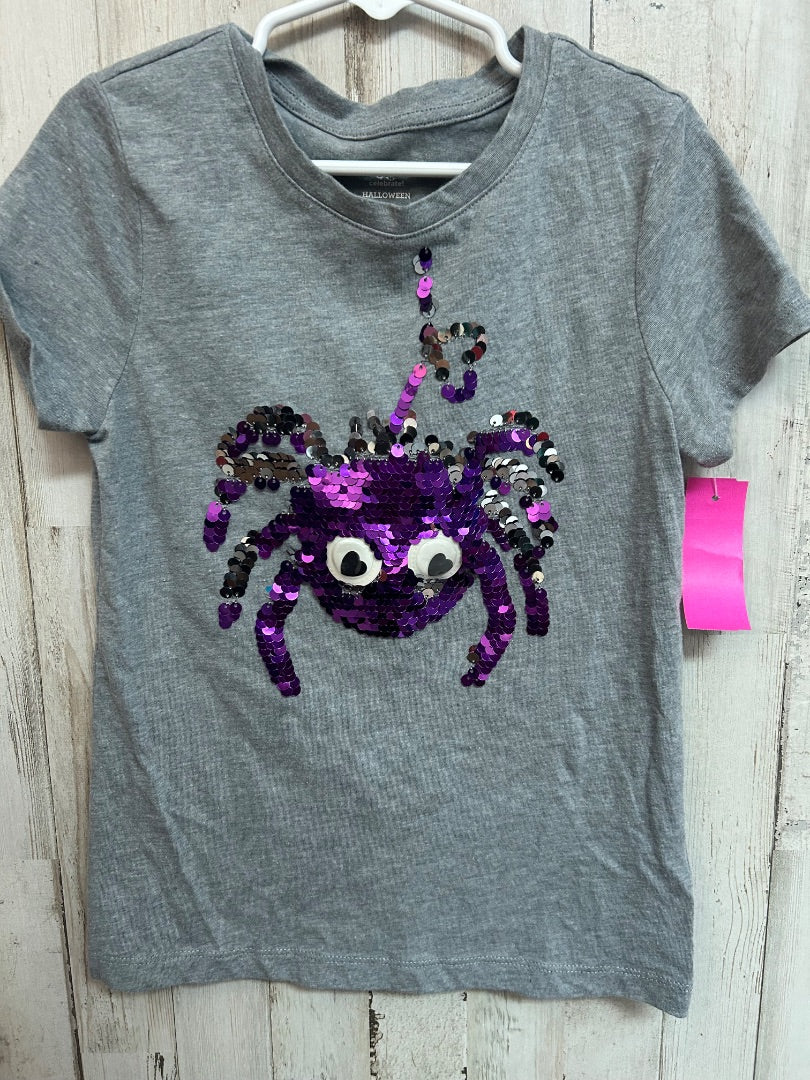 GREY CELEBRATE SEQUIN SPIDER TEE, GIRL 7/8