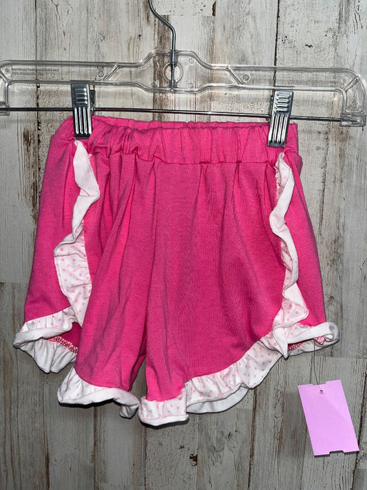 PINK  RUFFLE DOT SHORTS, GIRL 4T